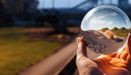 Stalen bol in hand (Groen Staal-plan)