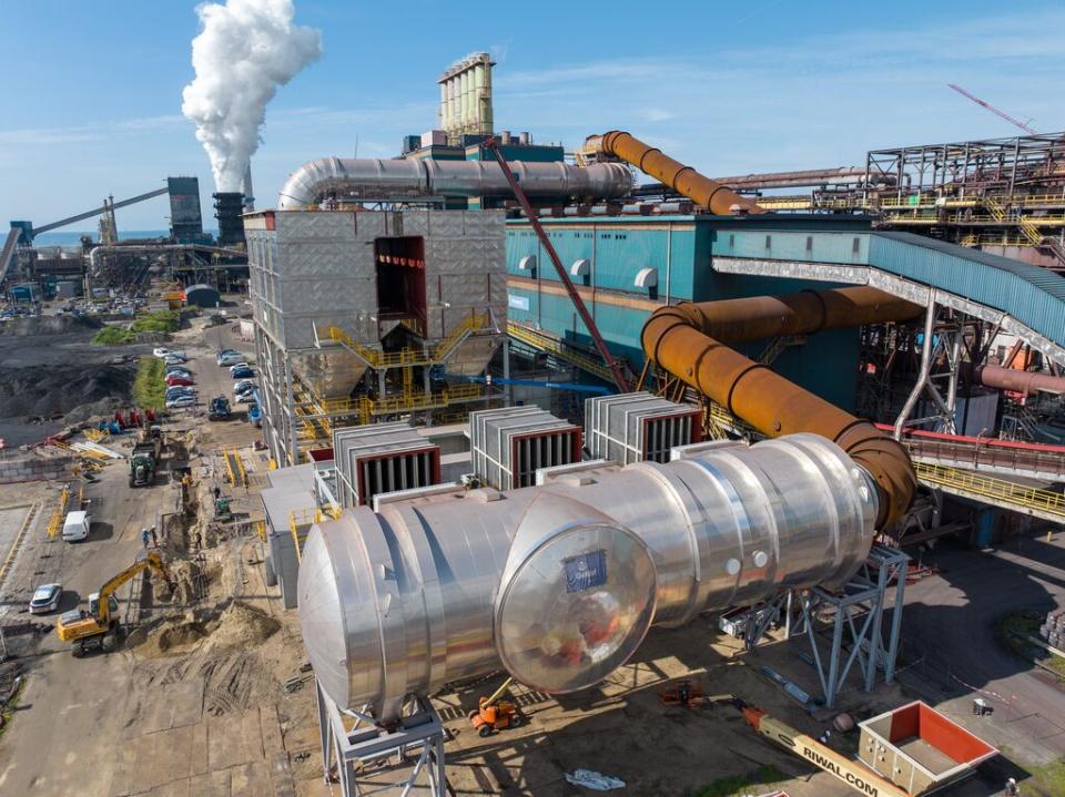 ontstoffingsinstallatie in aanbouw